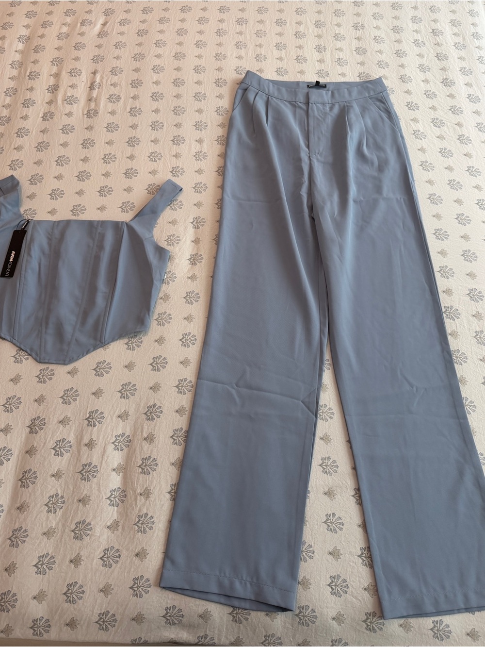 Fashion Nova Dusty Blue set